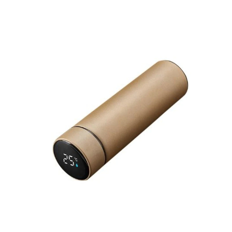 Garrafa térmica de aço inoxidável com sensor digital inteligente de temperatura para bebidas quente e fria com LED