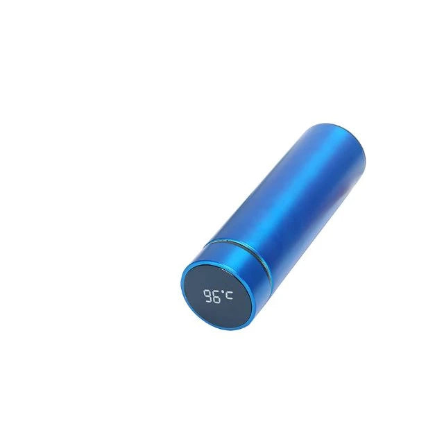 Garrafa térmica de aço inoxidável com sensor digital inteligente de temperatura para bebidas quente e fria com LED