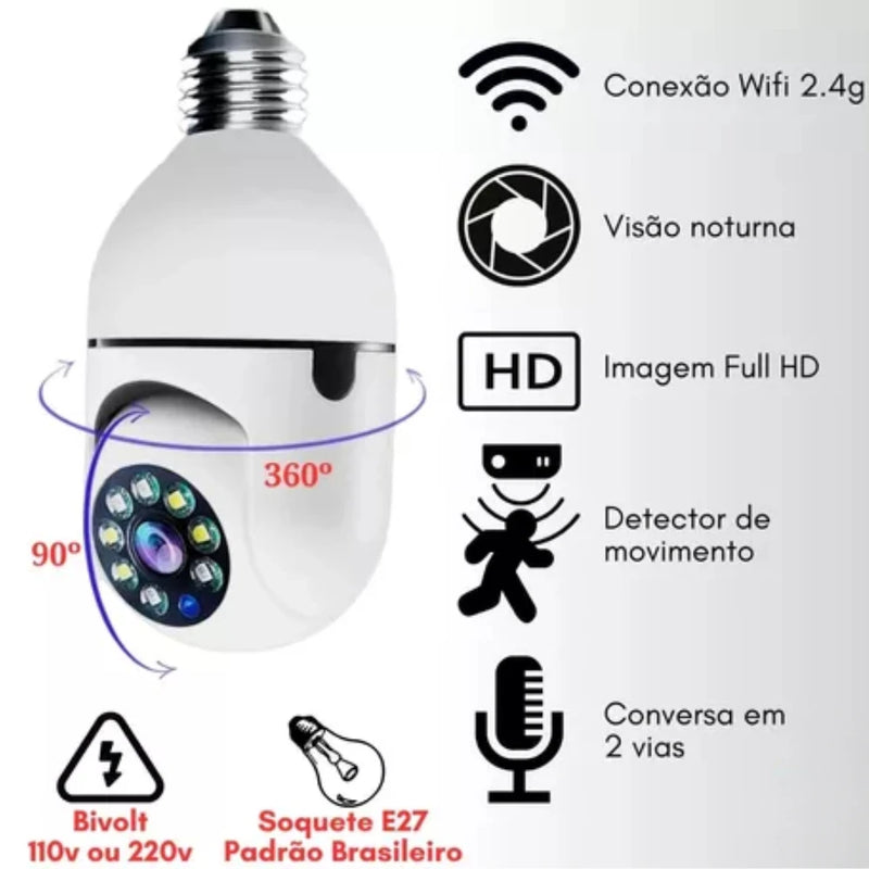 Câmera IP Yoosee Smart Wi-Fi Full HD com visão noturna - Interna