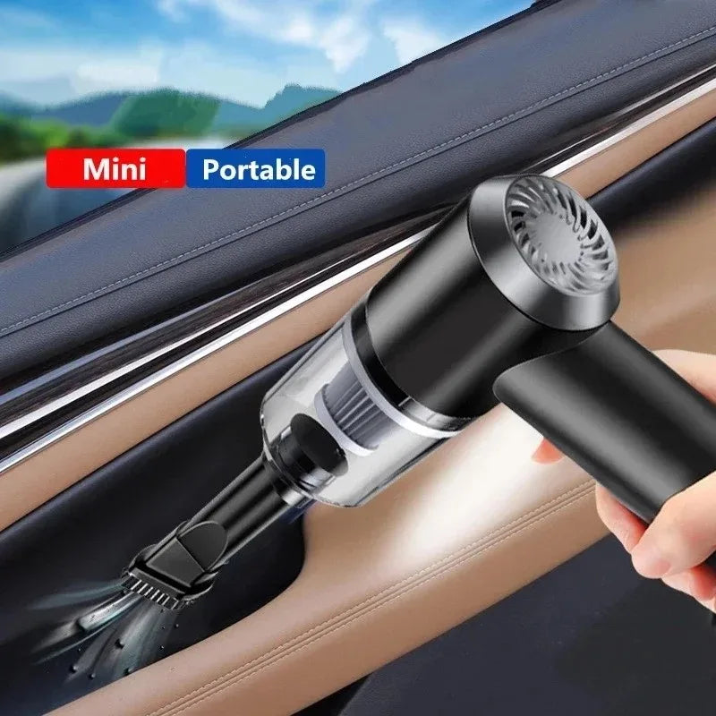Mini aspirador de pó portátil para carros e casa, bateria recarregável USB, teclados de PCs e gabinetes, conveniente e eficiente em qualquer lugar