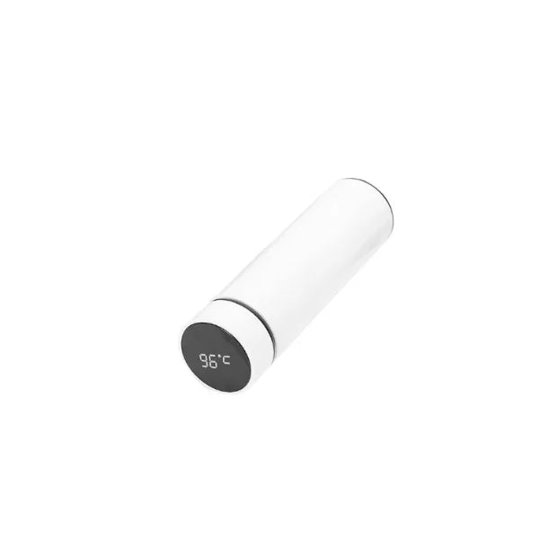 Garrafa térmica de aço inoxidável com sensor digital inteligente de temperatura para bebidas quente e fria com LED