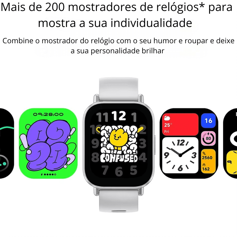 Nova versão global Xiaomi Redmi Watch 5 pro Active Smartwatch com tela de 2" Bluetooth para chamadas telefônicas 140+ Modo esportivo à prova d'água