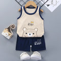 Conjuntos infantis Roupas infantis Meninos Meninas Colete Terno Verão Roupas infantis Bebê Algodão Camisetas Shorts Regata Sem mangas