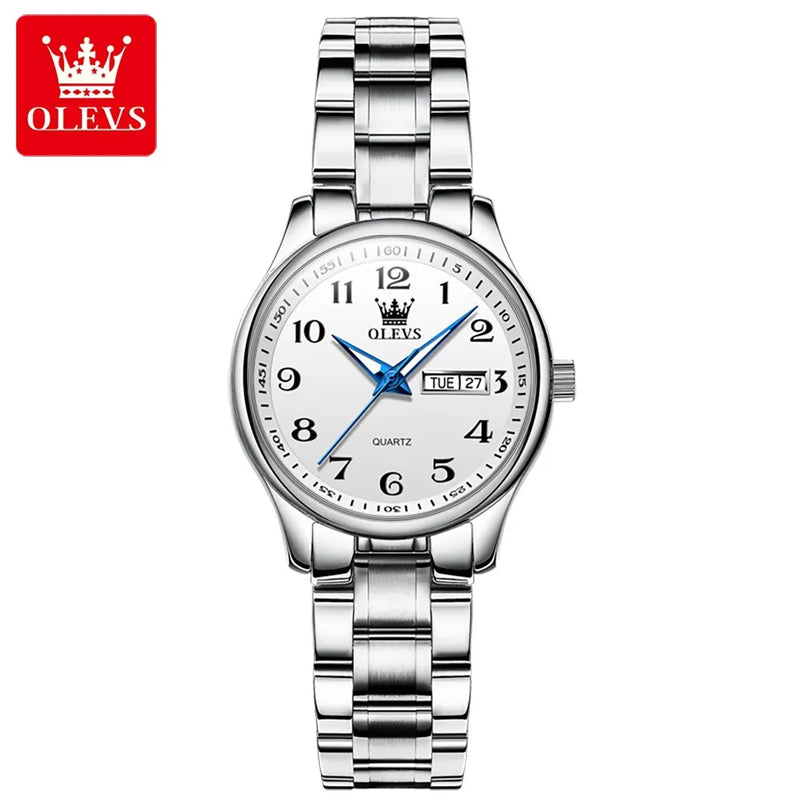 Relógio Feminino OLEVS 5567 — Luxo, Elegância e Funcionalidade impermeável com data semana e brolho noturno