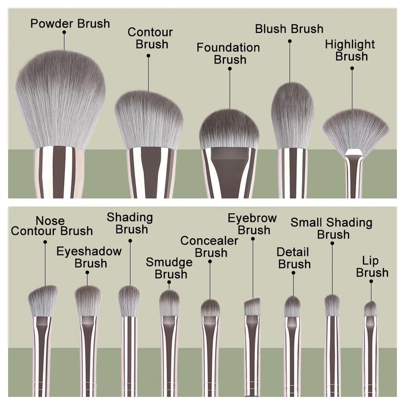 JTFIL Pincéis de maquiagem macios e fofos Ferramentas de maquiagem Pó cosmético Sombra Base Blush Mistura Beleza Pincel de maquiagem Beleza