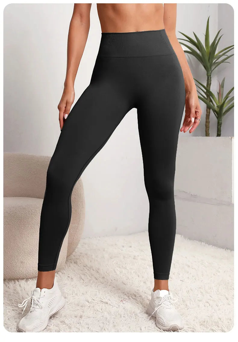 Leggings esportivas femininas sem costura para levantamento de quadril, leggings de cintura alta para fitness, leggings push up para ioga, roupas de ginástica esportivas