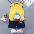 Conjuntos infantis Roupas infantis Meninos Meninas Colete Terno Verão Roupas infantis Bebê Algodão Camisetas Shorts Regata Sem mangas