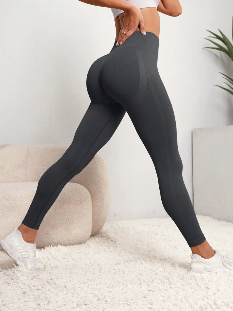 Leggings esportivas femininas sem costura para levantamento de quadril, leggings de cintura alta para fitness, leggings push up para ioga, roupas de ginástica esportivas