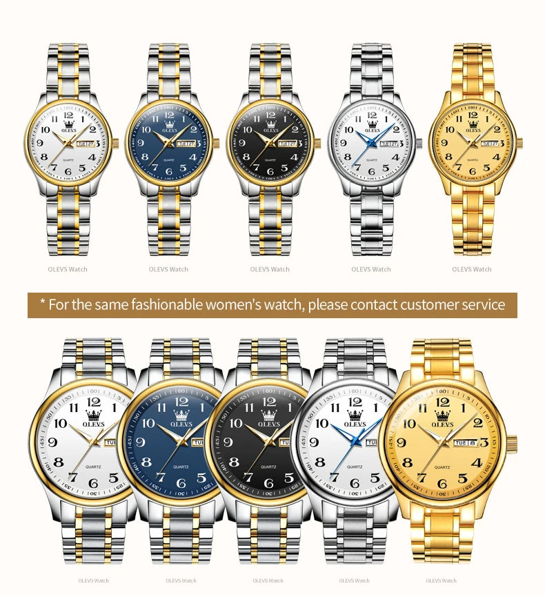 Relógio Feminino OLEVS 5567 — Luxo, Elegância e Funcionalidade impermeável com data semana e brolho noturno