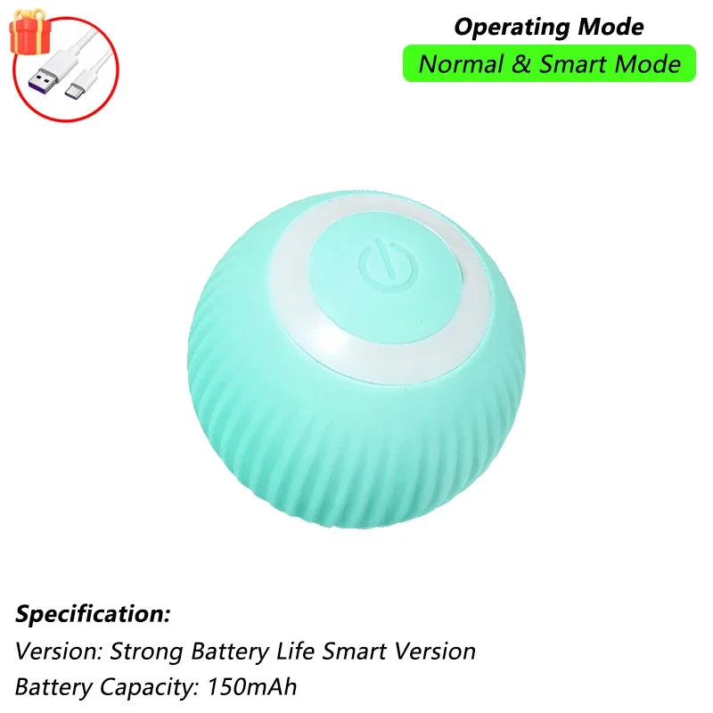Bola de brinquedo rolante interativa para gatos automática, com cauda ,  inteligente recarregável para animais de estimação